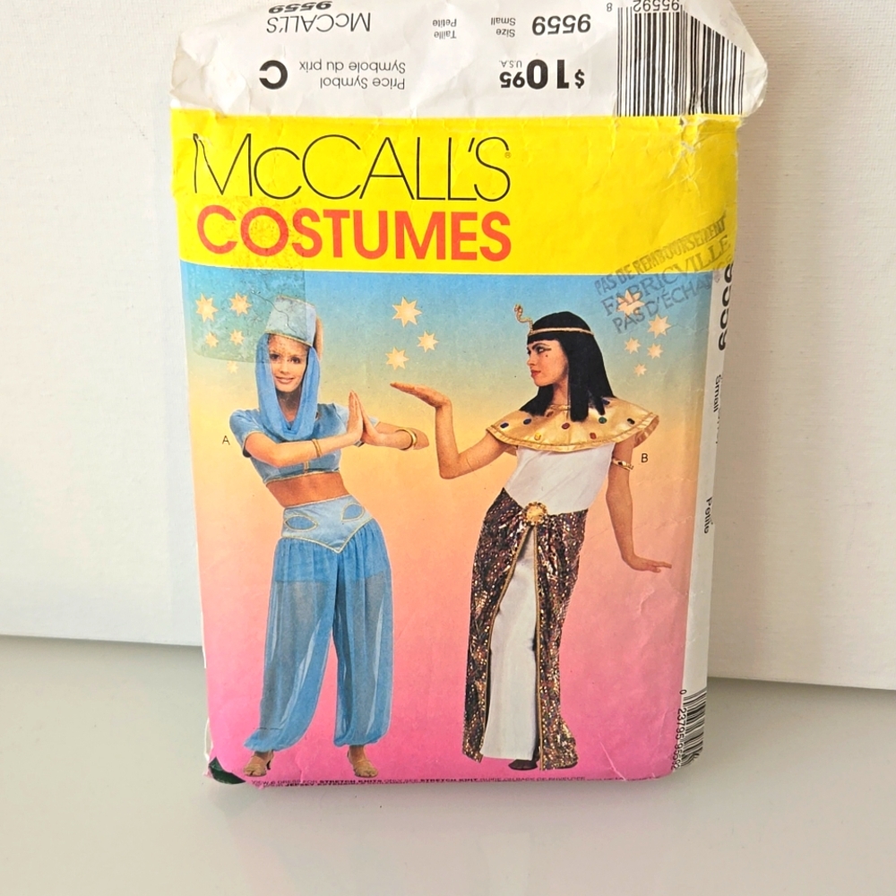 McCalls costume pattern for Genie or Cleopatra size small
